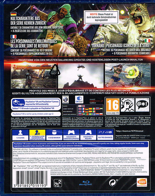 Tekken 7 Legendary Edition Rueckseite