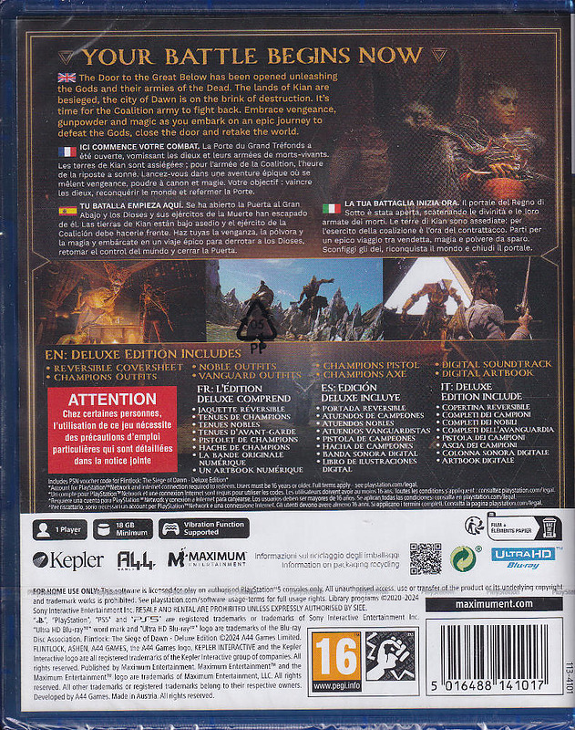Flintlock: The Siege of Dawn (PEGI) Rueckseite