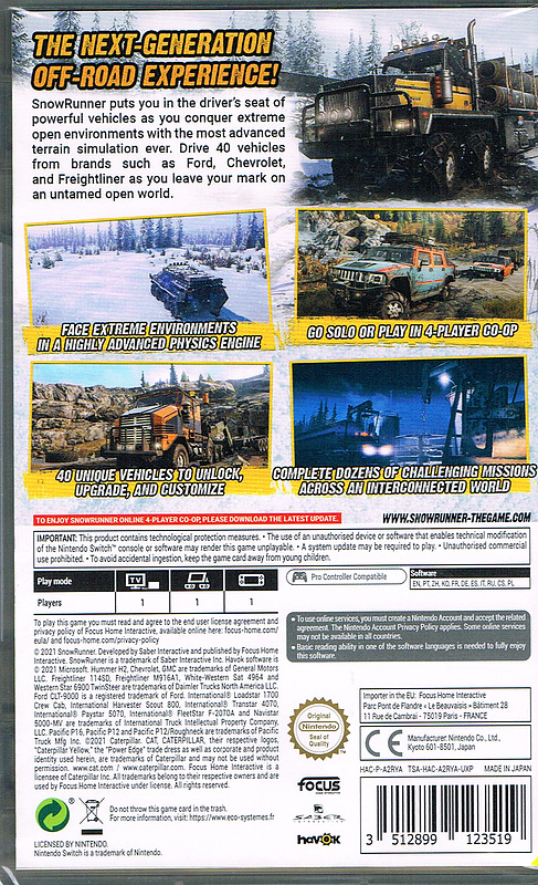 SnowRunner (PEGI) Rueckseite