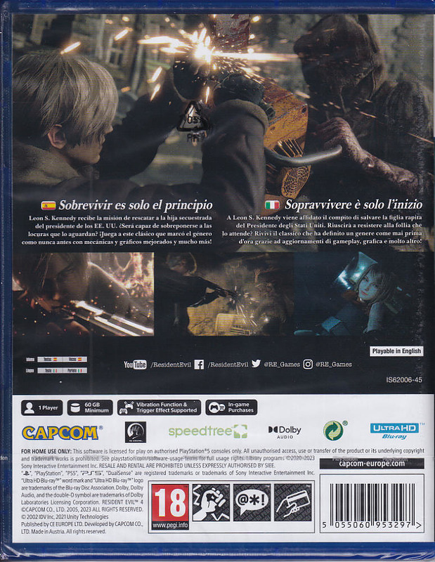 Resident Evil 4 Remake (PEGI) Rueckseite
