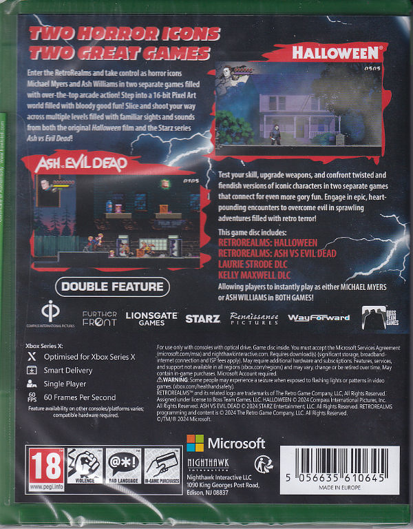 Halloween and Ash vs Evil Dead Retro Realms Rueckseite