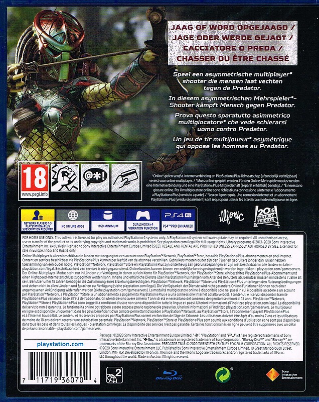 Predator Hunting Grounds Rueckseite