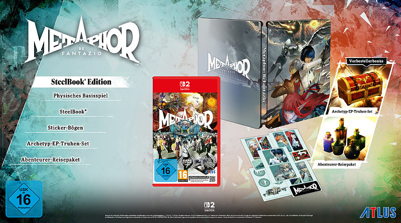 Metaphor: ReFantazio Day 1 Steelbook Edition Rueckseite