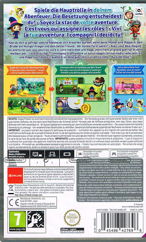 Miitopia (AT-PEGI) Rueckseite