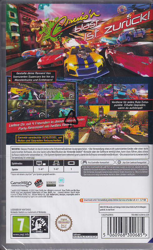 Cruis'n blast (Code in a box) Rueckseite