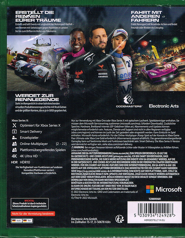Grid Legends Rueckseite