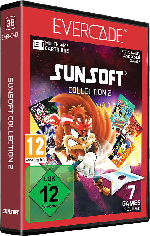 Blaze Evercade Sunsoft Collection 2 Cartridge Cover