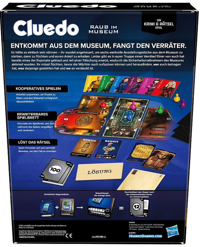 Cluedo Raub im Museum Rueckseite