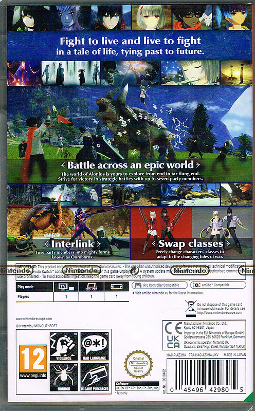 Xenoblade Chronicles 3 (PEGI) Rueckseite