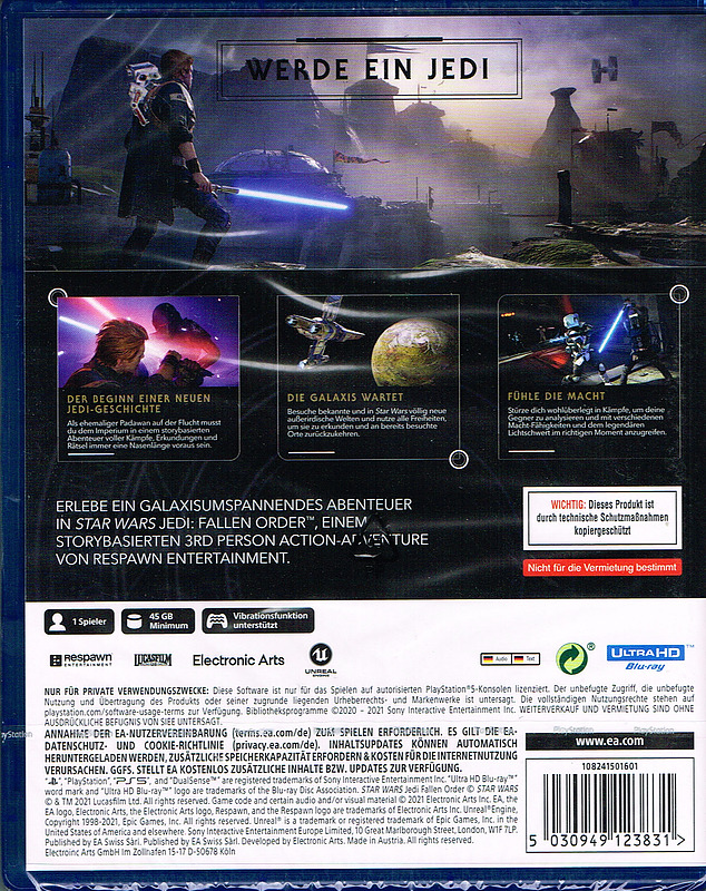 Star Wars Jedi: Fallen Order Rueckseite