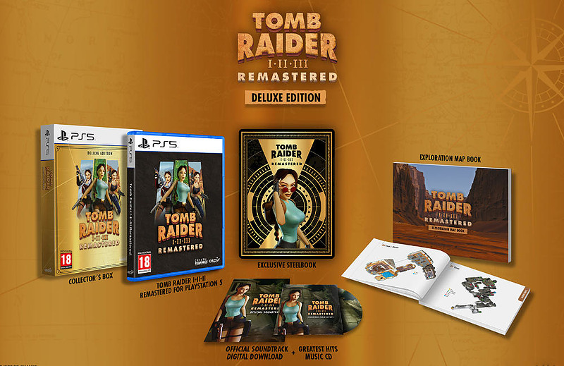 Tomb Raider 1-3 Remastered Collection Deluxe Ed. Rueckseite Tomb Raider 1-3 Remastered Collection Deluxe Ed. Rueckseite