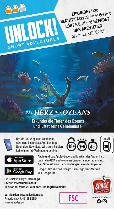 Unlock! Short Adventures: Das Herz des Ozeans Rueckseite