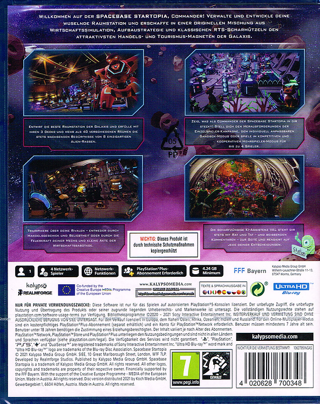 Spacebase Startopia Rueckseite