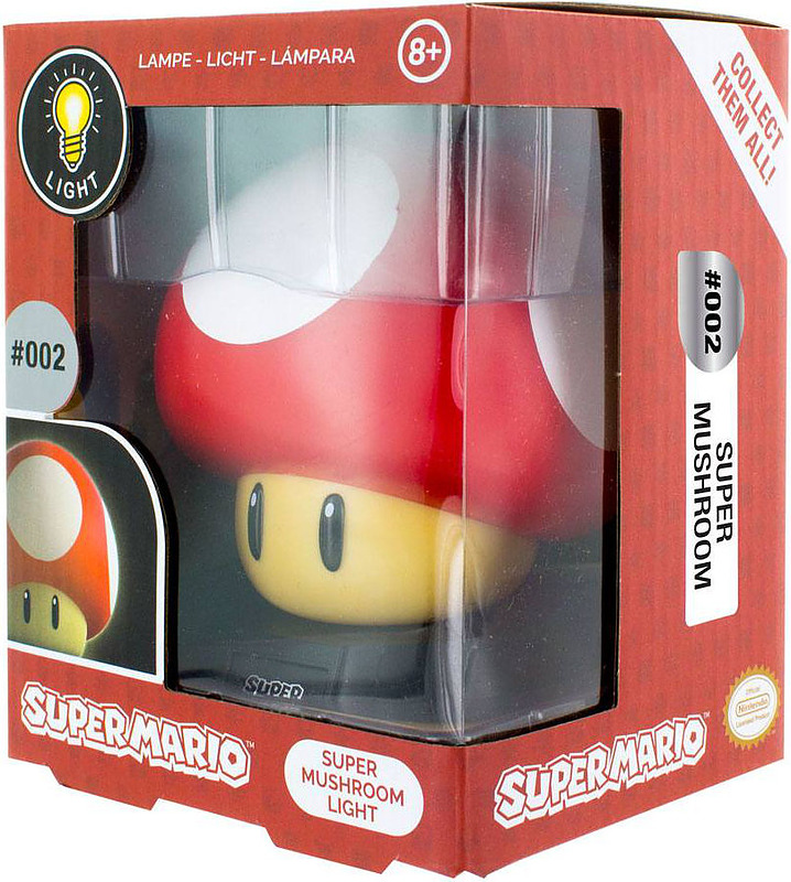 Super Mario 3D Lampe Power-Up Pilz Rueckseite