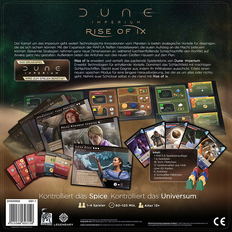 Dune Imperium - Rise of IX Erweiterung Rueckseite