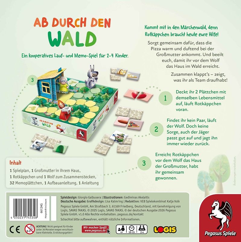 Abdurch den Wald Rueckseite