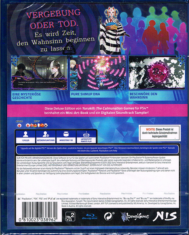 Yurukill: The Caluminatin Games Deluxe Edition Rueckseite