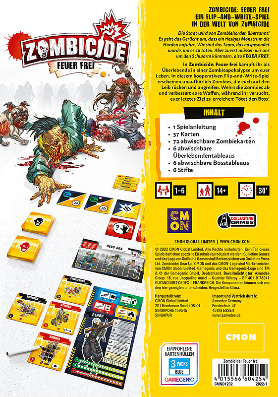 Zombicide: Feuer frei Rueckseite