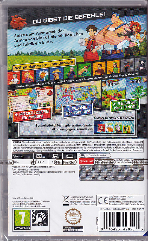 Advance Wars 1+2: Re-Boot Camp Rueckseite