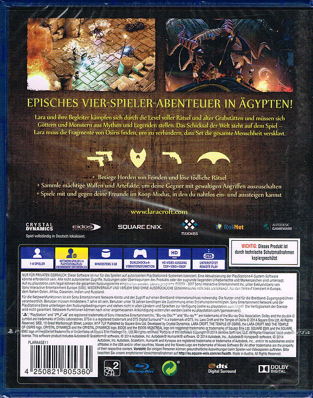 Lara Croft und der Tempel des Osiris Rueckseite