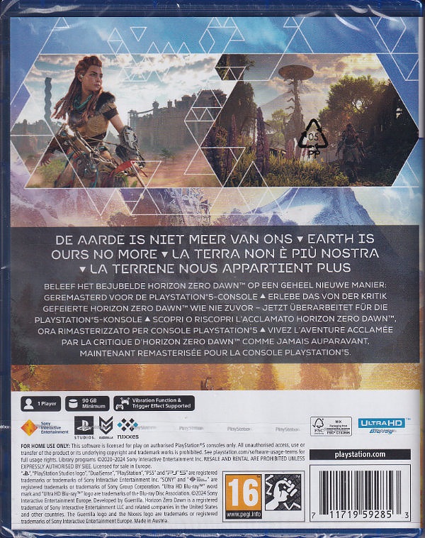 Horizon: Zero Dawn Remastered (AT-PEGI) Rueckseite