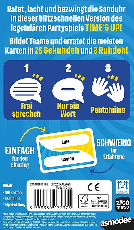 Time's Up! Express Rueckseite