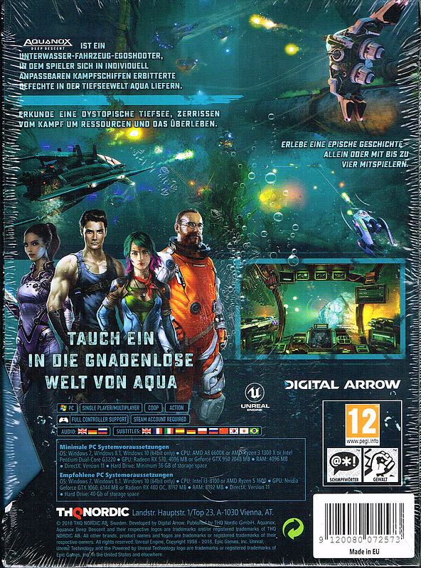 Aquanox: Deep Descent Collectors Edition Rueckseite