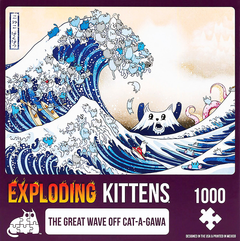 Exploding Kittens Puzzle: The Great Wave off Cat Cover