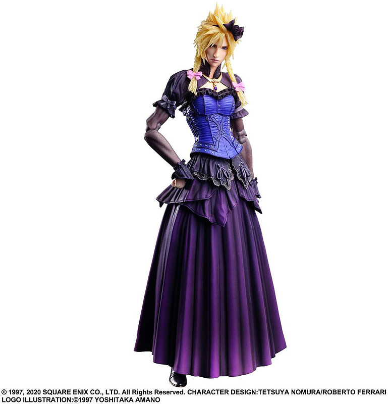 FF7 Remake Play Arts Kai Actionfigur Cloud Strife Rueckseite