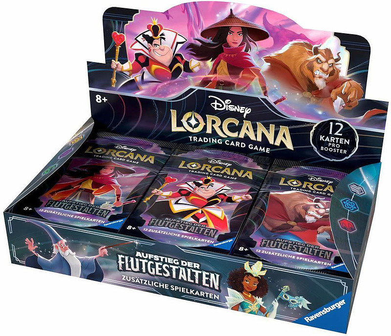 Lorcana Kapitel 2 Booster Display (DE) 24 deutsche "Aufstieg der Flutgestalten" Booster Cover