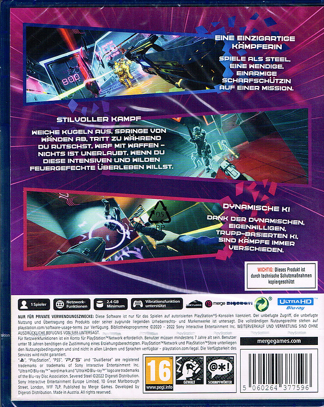 Severed Steel Rueckseite