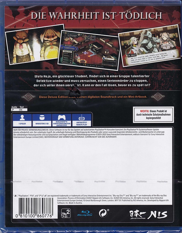 Process of Elimination Deluxe Edition Rueckseite