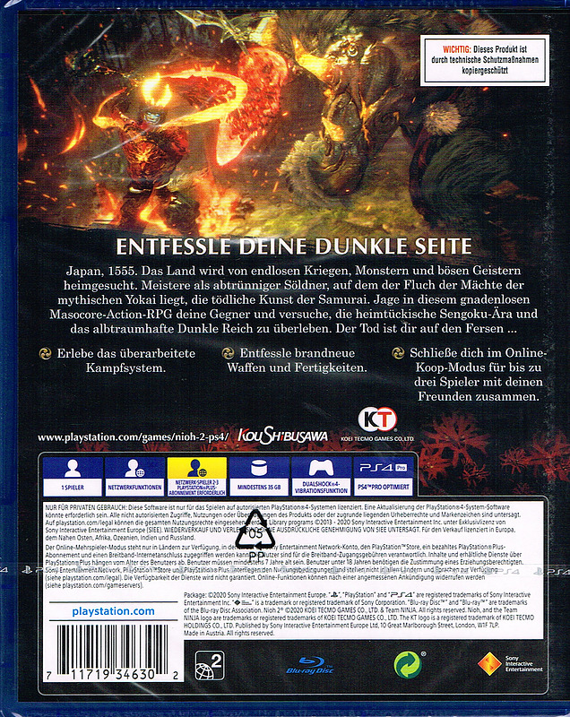 Nioh 2 Rueckseite