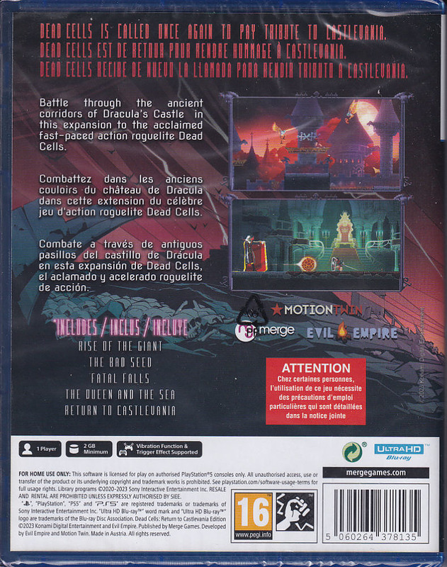 Dead Cells: Return to Castlevania Edition (PEGI) Rueckseite