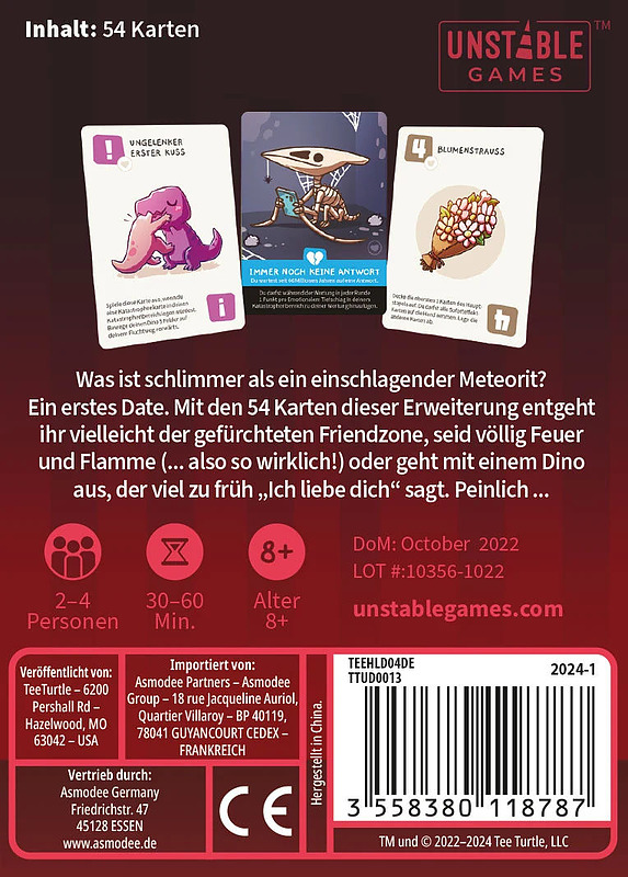 Happy Little Dinosaurs - Desaströse Dates Rueckseite