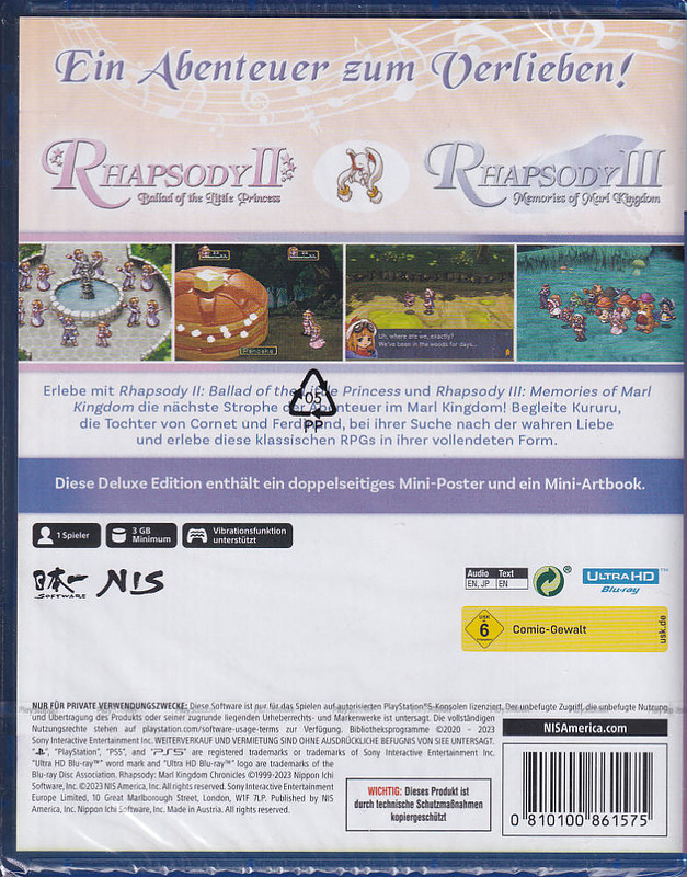 Rhapsody: Marl Kingdom Chronicles Deluxe Edition Rueckseite