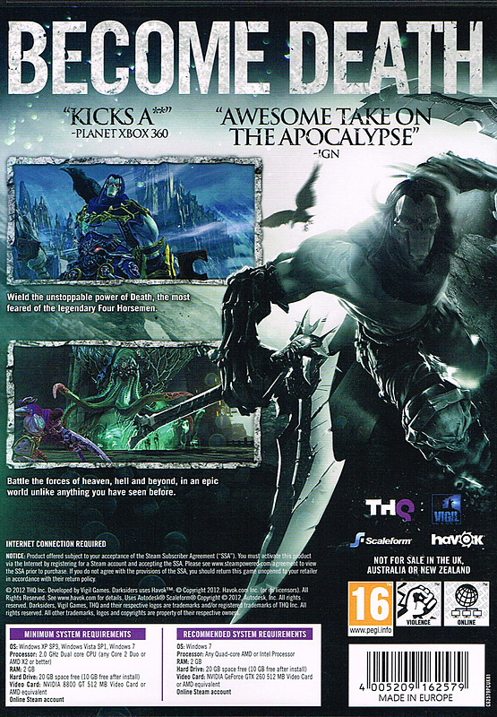 Darksiders 2 (EU-Import) Rueckseite