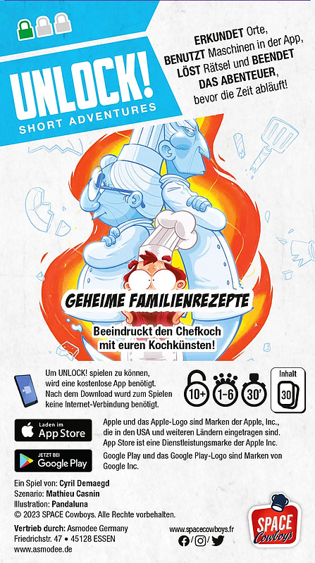 Unlock! Short Adventures: Geheime Familienrezepte Rueckseite