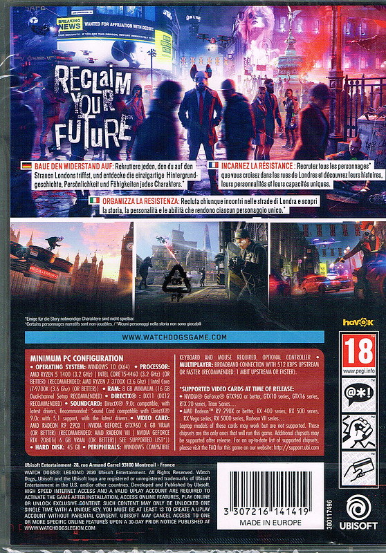 Watch Dogs Legion Rueckseite