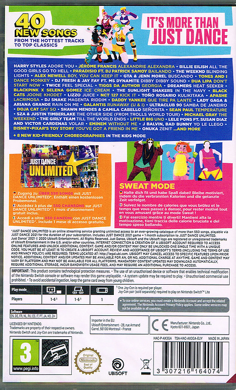 Just Dance 2021 Rueckseite
