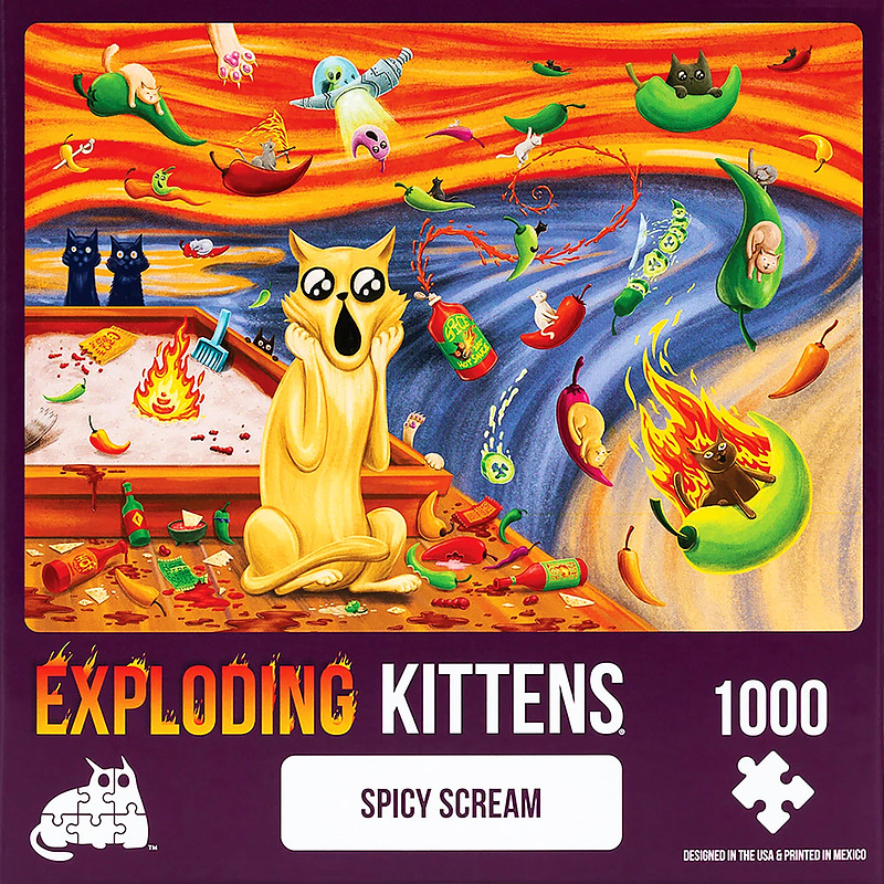 Exploding Kittens Puzzle: Spicy Scream Cover