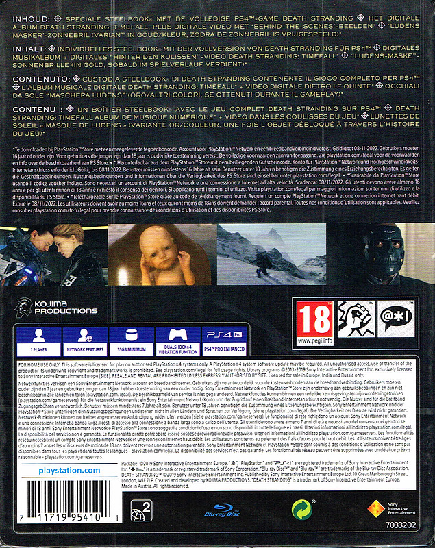 Death Stranding Special Edition (AT-PEGI) Rueckseite