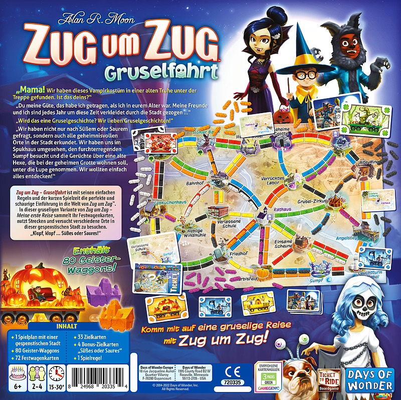 Zug um Zug: Gruselfahrt Rueckseite Zug um Zug: Gruselfahrt Rueckseite