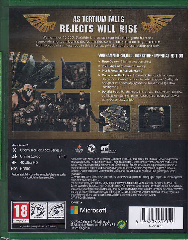 Warhammer 40.000 Darktide Imperial Edition (PEGI) Rueckseite