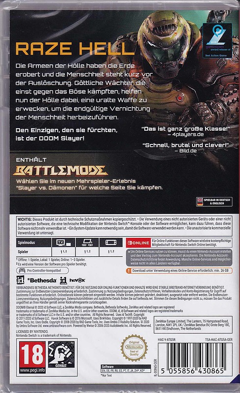 DOOM Eternal Rueckseite