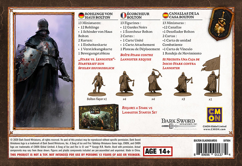 Rohlinge von Haus Bolton Rueckseite