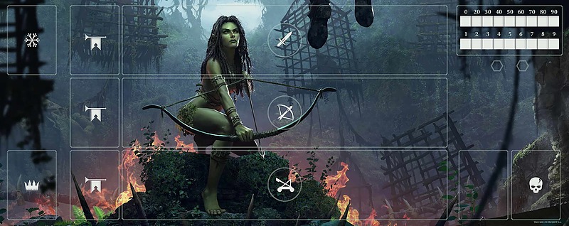 Gwent: Neopren-Matte Scoia'tael Rueckseite