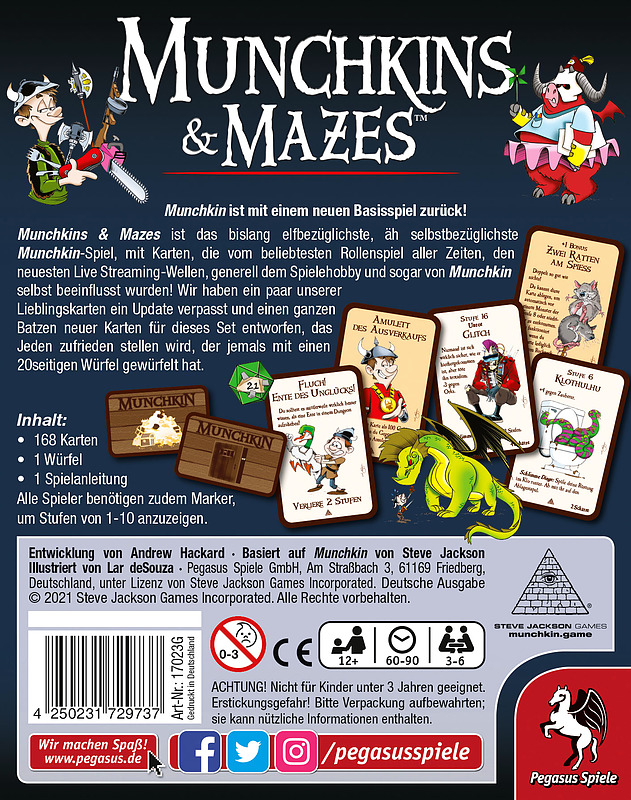 Munchkin & Mazes Rueckseite