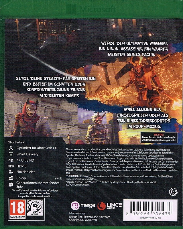 Aragami 2 Rueckseite