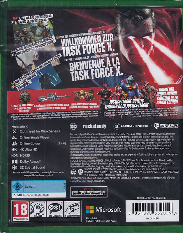 Suicide Squad: Kill the Justice Deluxe Rueckseite